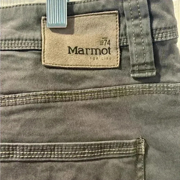 Marmot Men’s Gray Hiking Pants Size 38 XXL. Style #H43120 . Suede detail. - Picture 3 of 8